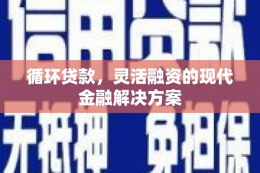 肃北循环贷款，灵活融资的现代金融解决方案