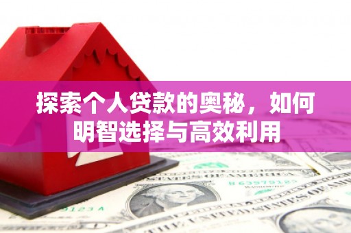 肃北探索个人贷款的奥秘，如何明智选择与高效利用