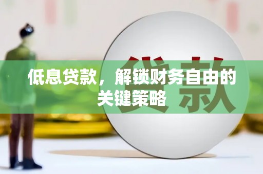 肃北低息贷款，解锁财务自由的关键策略