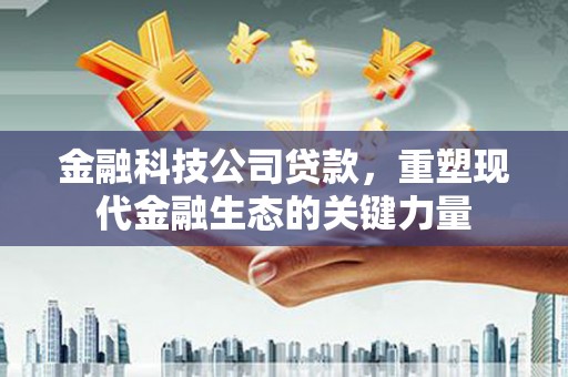 肃北金融科技公司贷款，重塑现代金融生态的关键力量