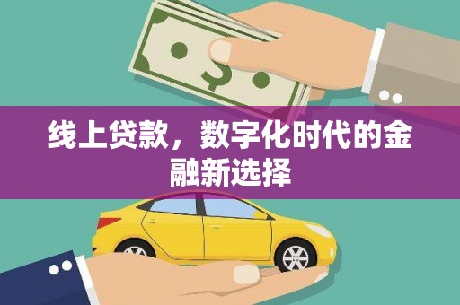 肃北线上贷款，数字化时代的金融新选择