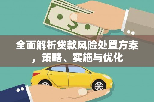肃北全面解析贷款风险处置方案，策略、实施与优化