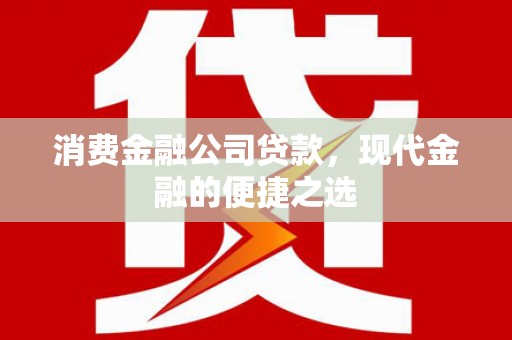 肃北消费金融公司贷款，现代金融的便捷之选